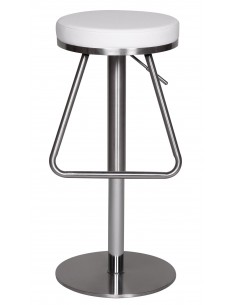 Barhocker Weiss Edelstahl 2
