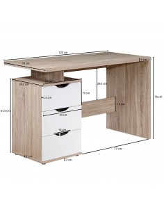 Schreibtisch SAMO Sonoma Weiss 2