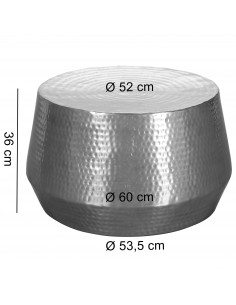 Couchtisch MAHESH 36 cm Silber 2