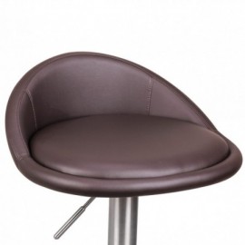Barhocker Braun Edelstahl 2